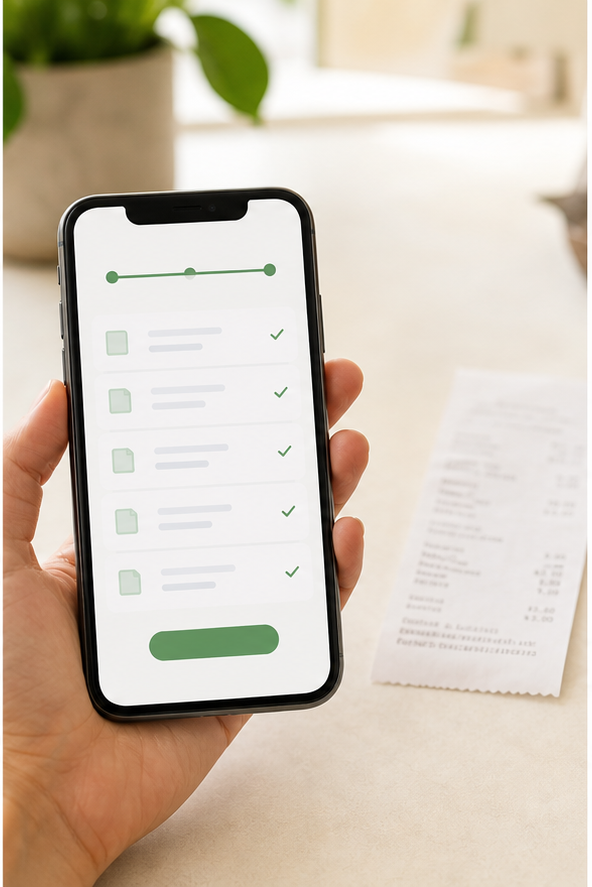 Telefono mostrando datos detectados de un ticket